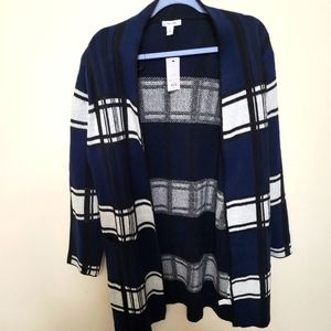 NWT NINE WEST CARDIGAN ROYAL BLUE